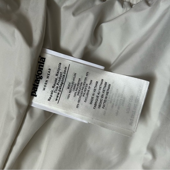 Patagonia Ivory Nano Diamond Quilted Vest Medium - Picture 8 of 9